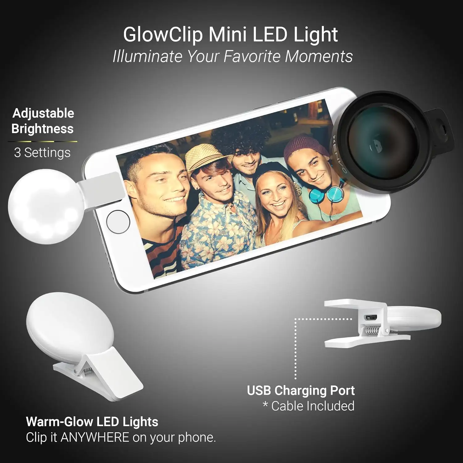 Xenvo Pro Lens Kit for iPhone and Android, Lens with LED Light and Travel Case Black - 81VZC36iF3L._AC_SL1500_